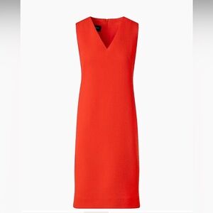 Akris Wool V-Neck Sheath Dress